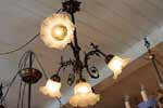 marinus-licht.nl: aanbieding antieke hanglamp met 4 glazen lampen