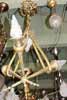 marinus-licht.nl: Antieke toortsen hanglamp met 3 op vlammen lijkende kappen
