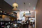 marinus-licht.nl: Caf� Restaurant Jaap, Utrecht, grote koperkleurige hanglampen